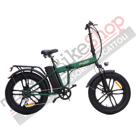 Bicicletta Elettrica Fat-bike Pieghevole SkyJet NitroPro 250W 10Ah 36V Batteria Litio 